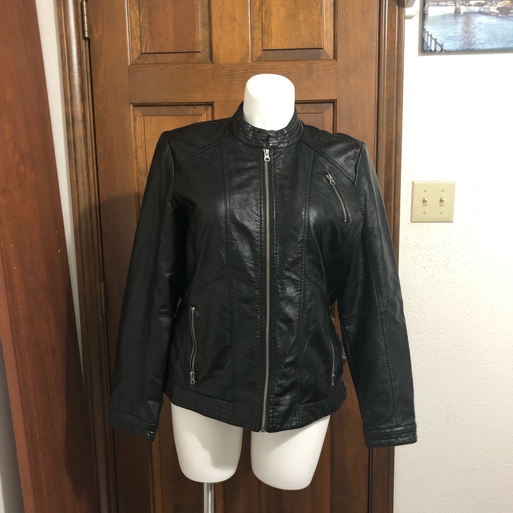 Faux leather jacket